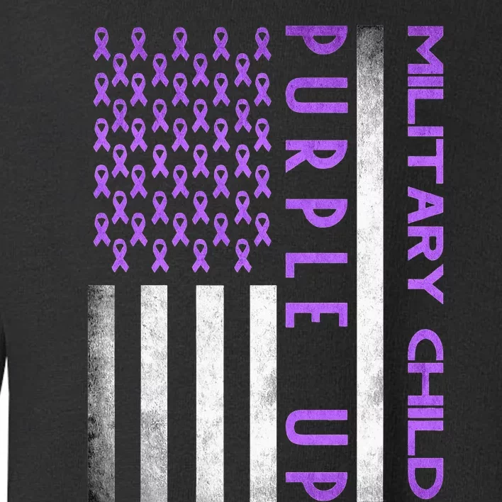 Purple Up Month Of Military Child Awareness Toddler Sweatshirt