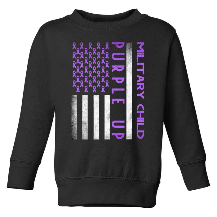 Purple Up Month Of Military Child Awareness Toddler Sweatshirt