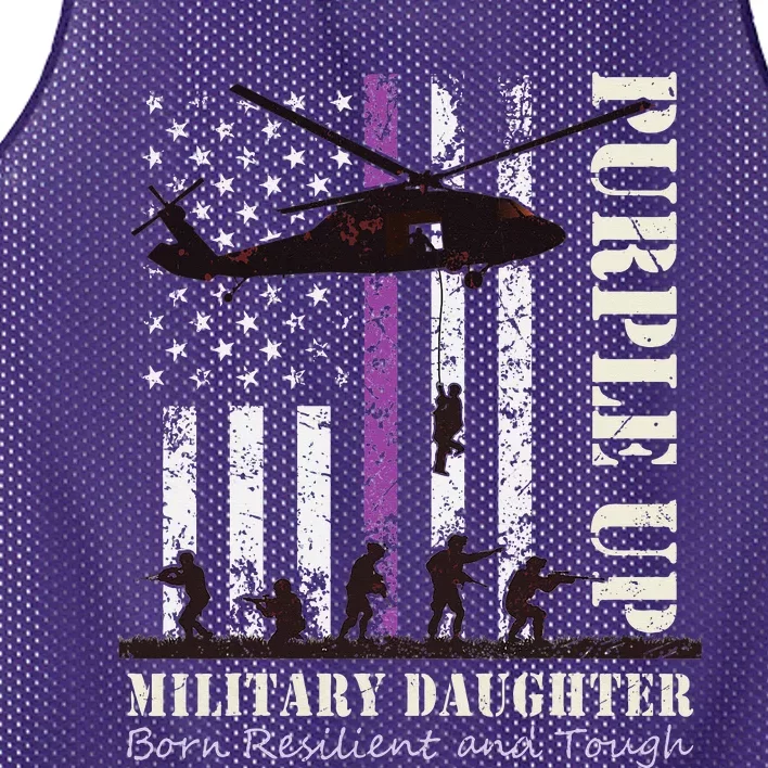 Purple Up Military Child Month US Flag Mesh Reversible Basketball Jersey Tank