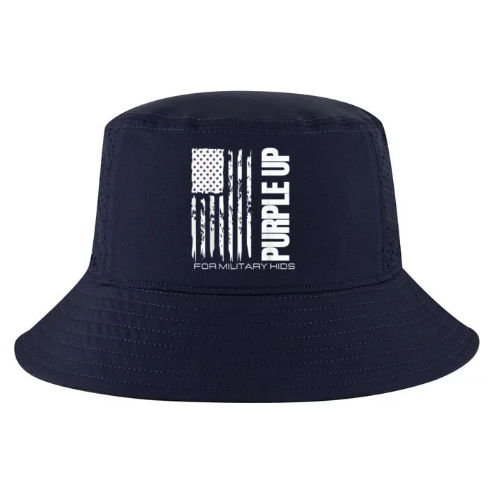 Purple Up Military Kid Military Child US Flag tee Cool Comfort Performance Bucket Hat