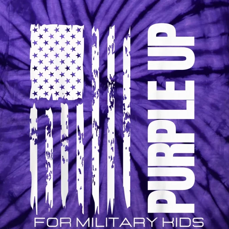 Purple Up Military Kid Military Child US Flag tee Tie-Dye T-Shirt