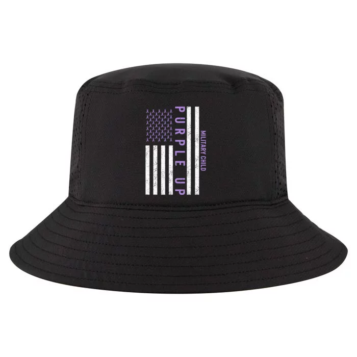 Purple Up Month Of Military Child Awareness Cool Comfort Performance Bucket Hat