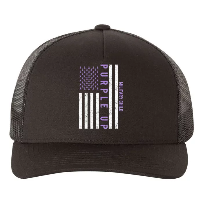 Purple Up Month Of Military Child Awareness Yupoong Adult 5-Panel Trucker Hat