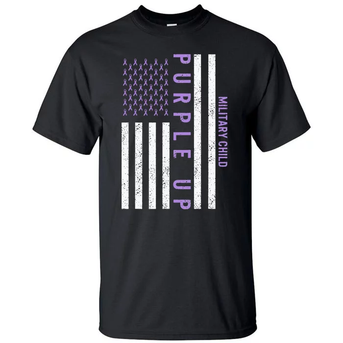 Purple Up Month Of Military Child Awareness Tall T-Shirt