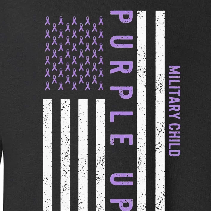 Purple Up Month Of Military Child Awareness Toddler Sweatshirt