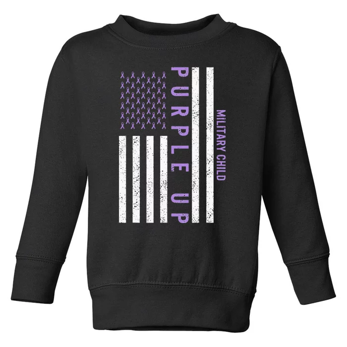 Purple Up Month Of Military Child Awareness Toddler Sweatshirt