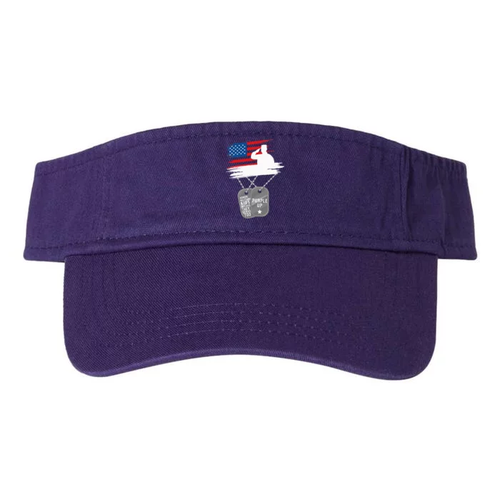 Purple Up Month Of Military Child Awareness Valucap Bio-Washed Visor