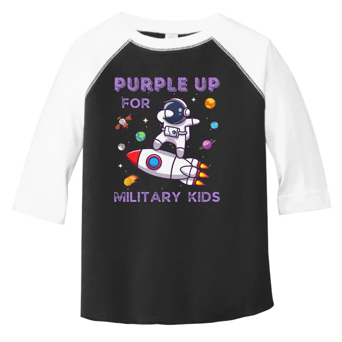 Purple Up Military Military Child Month Astronaut Toddler Fine Jersey T-Shirt