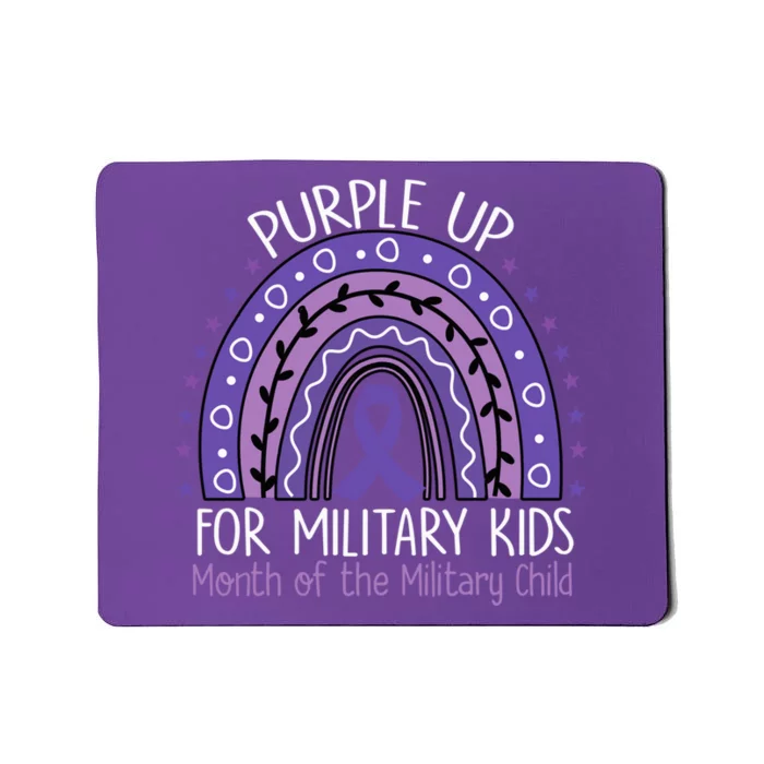 Purple Up Military Child Month Rainbow Ribbon Purple Gifts Mousepad