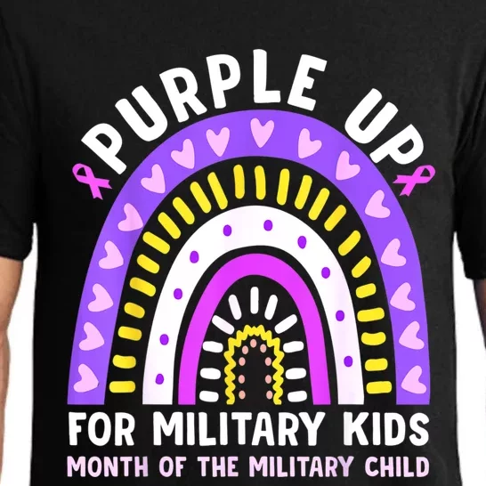 Purple Up Military Month Of The Military Child Rainbow Pajama Set