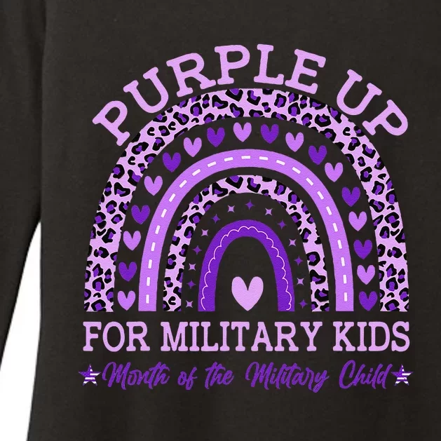 Purple Up Military K.Ids Rainbow Month Of The Military Child Gift Womens CVC Long Sleeve Shirt