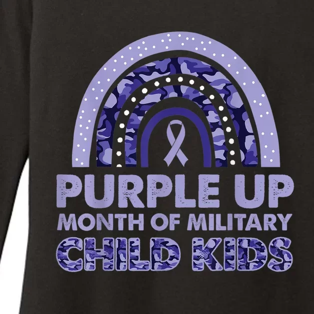 Purple Up Month Of Military Child Kid For wo  Kid Womens CVC Long Sleeve Shirt