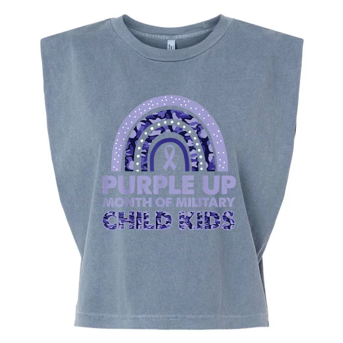 Purple Up Month Of Military Child Kid For wo  Kid Garment-Dyed Women's Muscle Tee