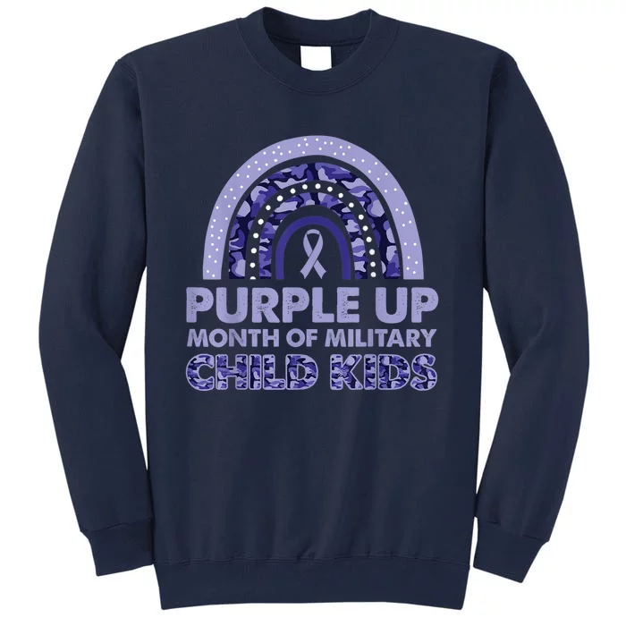 Purple Up Month Of Military Child Kid For wo  Kid Tall Sweatshirt