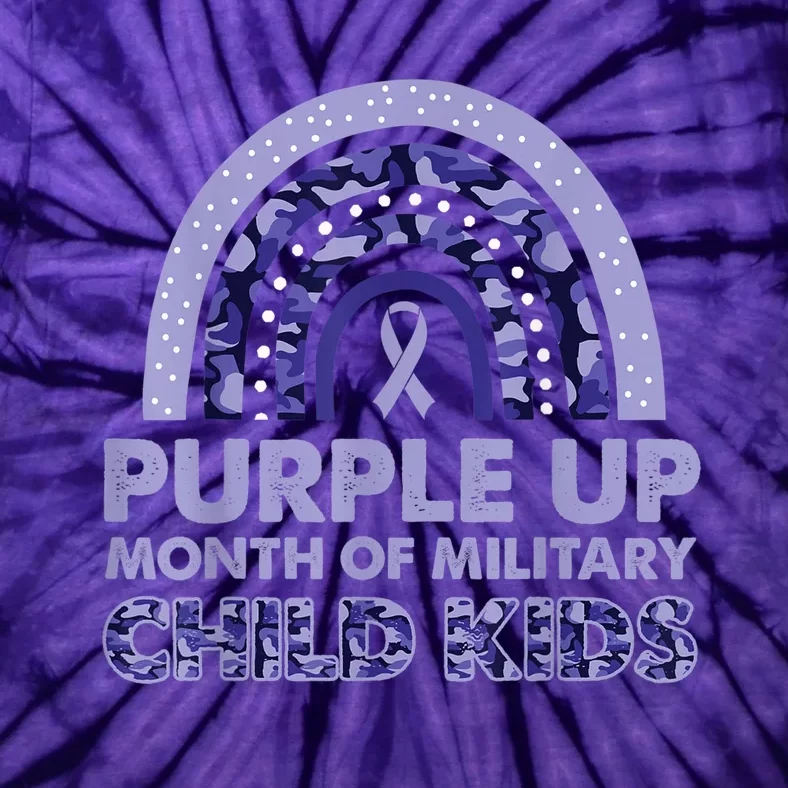 Purple Up Month Of Military Child Kid For wo  Kid Tie-Dye T-Shirt