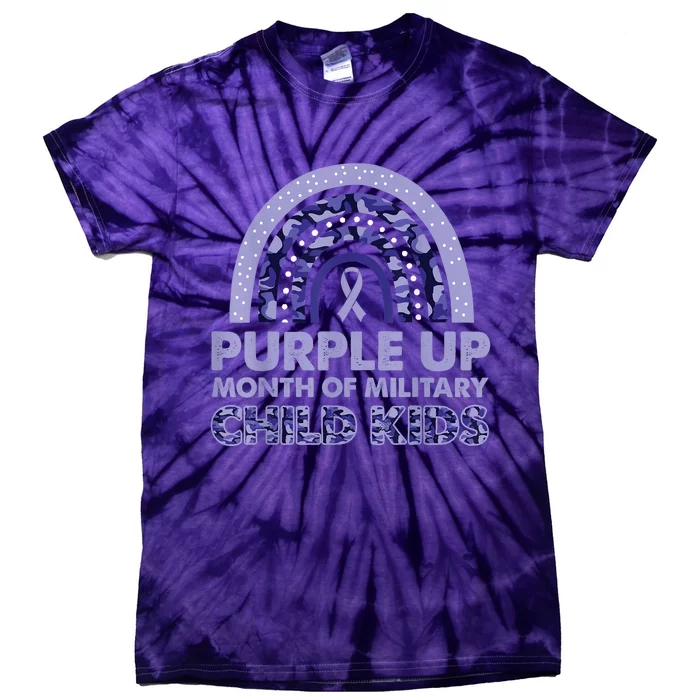 Purple Up Month Of Military Child Kid For wo  Kid Tie-Dye T-Shirt