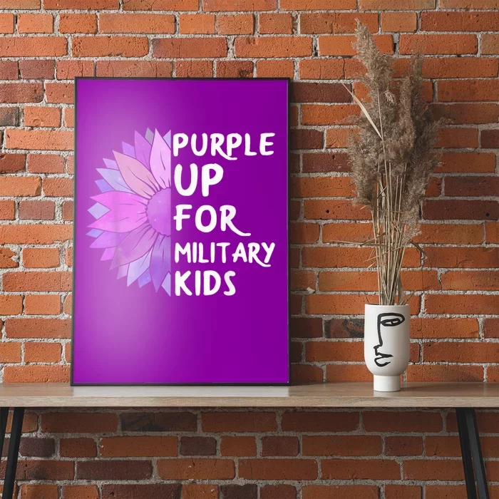 Purple Up Military Child Sunflower Military Brats Month Poster