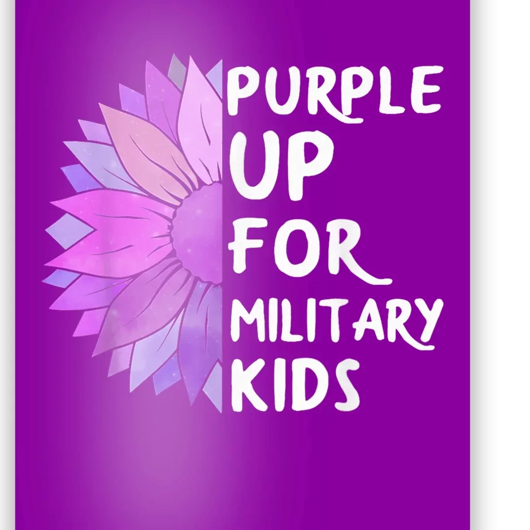 Purple Up Military Child Sunflower Military Brats Month Poster