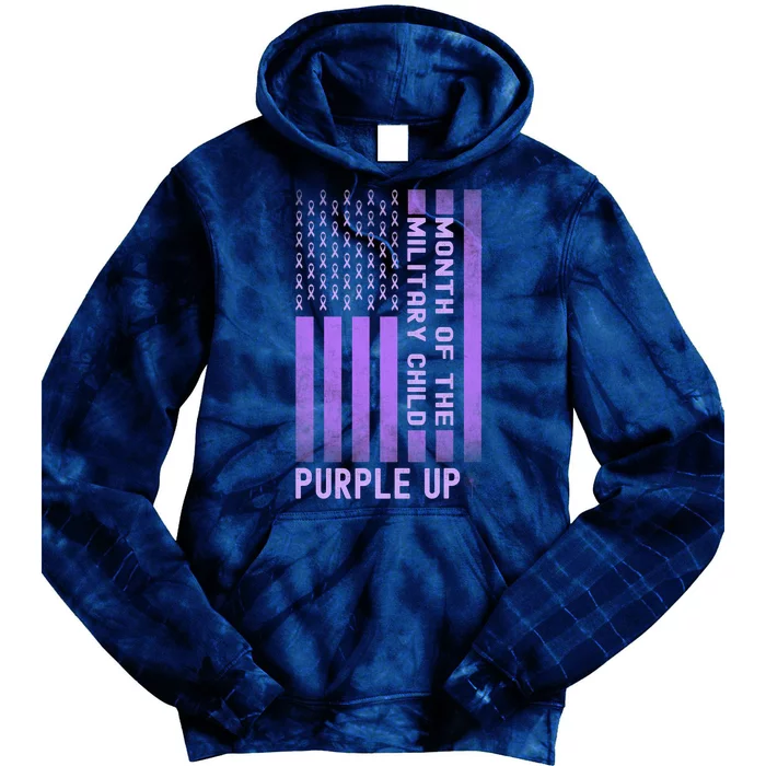 Purple Up Month Of The Military Child Tie Dye Hoodie