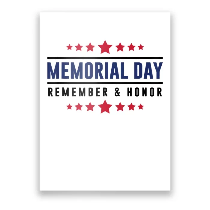 Patriotic USA Memorial Day Family Poster