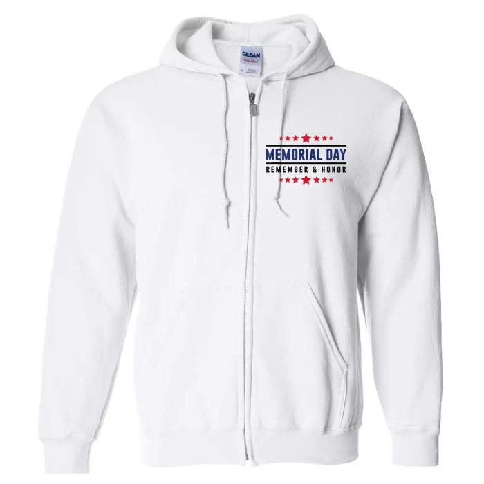 Patriotic USA Memorial Day Family Full Zip Hoodie