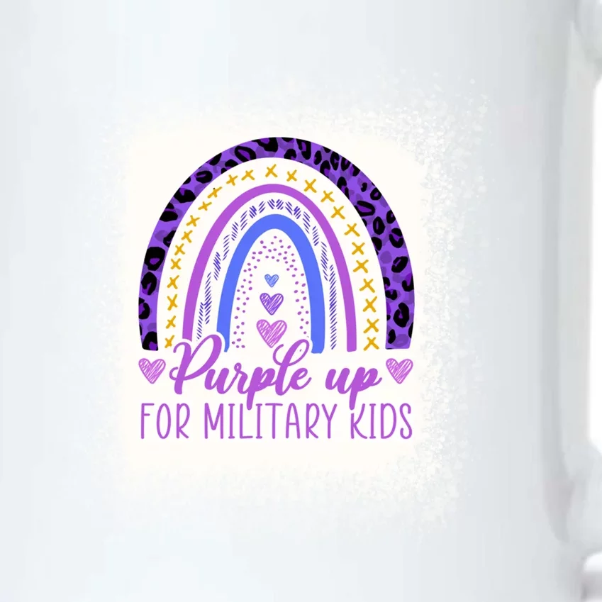 Purple Up Military Month Bleached Rainbow Cute Gift Black Color Changing Mug