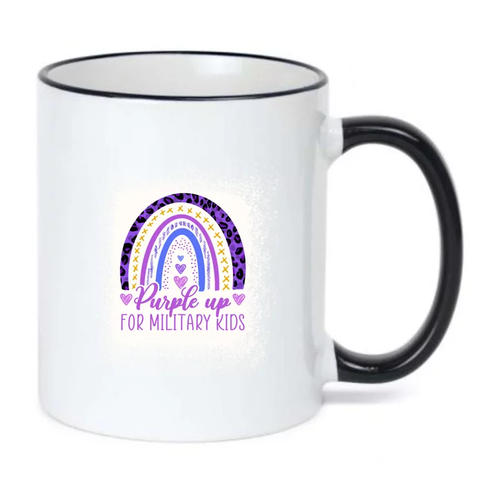 Purple Up Military Month Bleached Rainbow Cute Gift Black Color Changing Mug