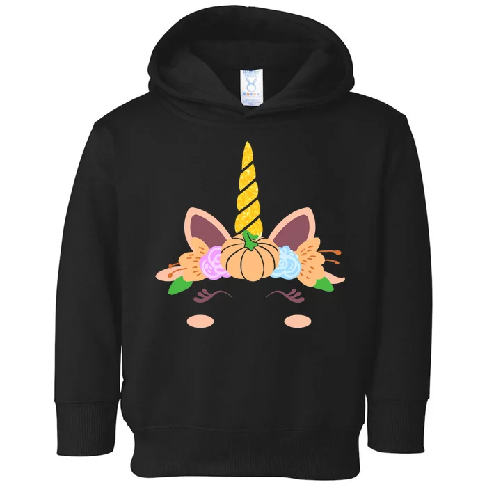 Pumpkin Autumn Fall Unicorn Cute Toddler Hoodie