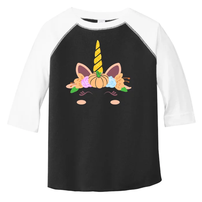 Pumpkin Autumn Fall Unicorn Cute Toddler Fine Jersey T-Shirt