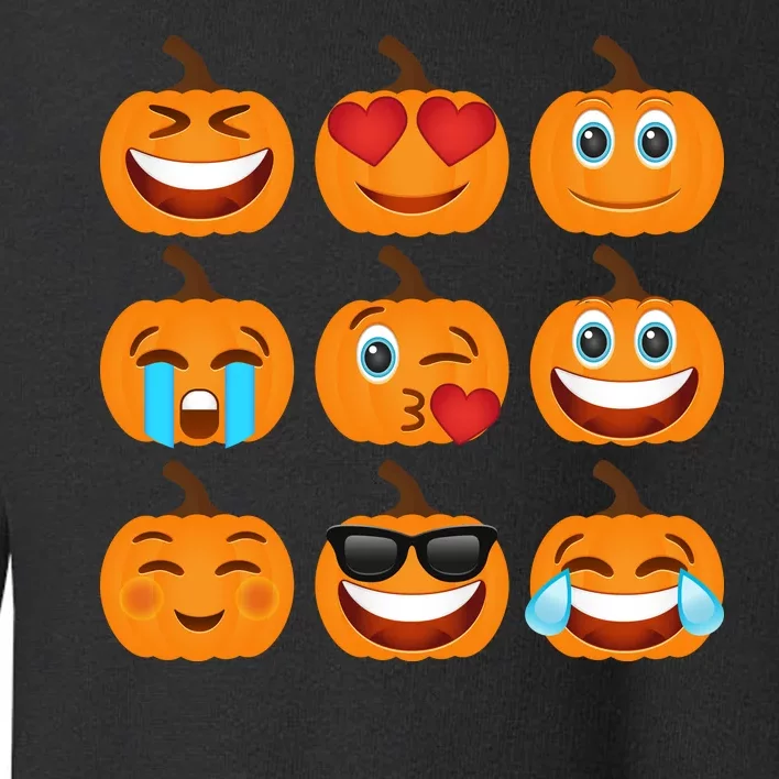 Pumpkin Emojis Toddler Sweatshirt