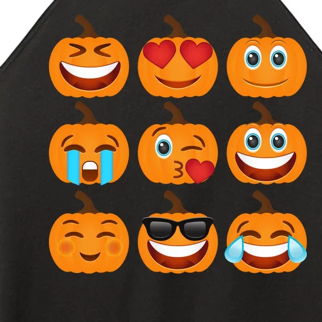 Pumpkin Emojis Women’s Perfect Tri Rocker Tank