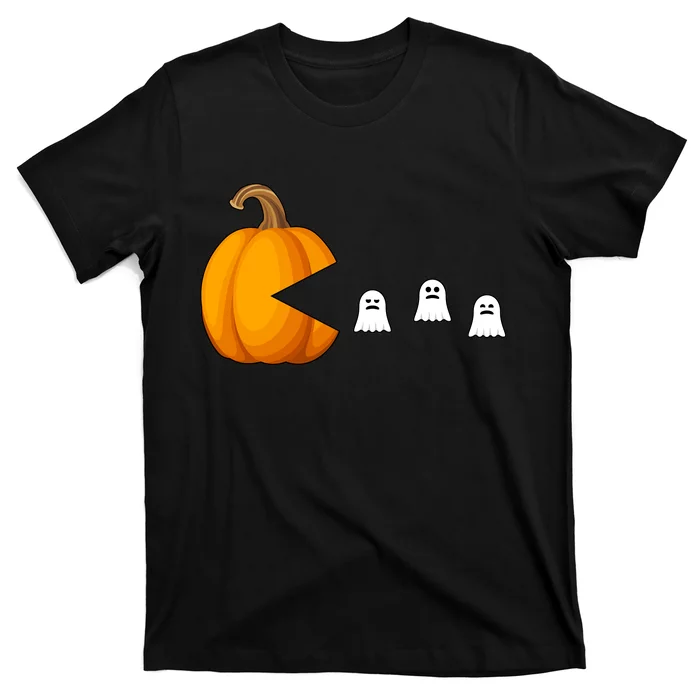 Pumpkin Ghosts Retro Pic Elated T-Shirt