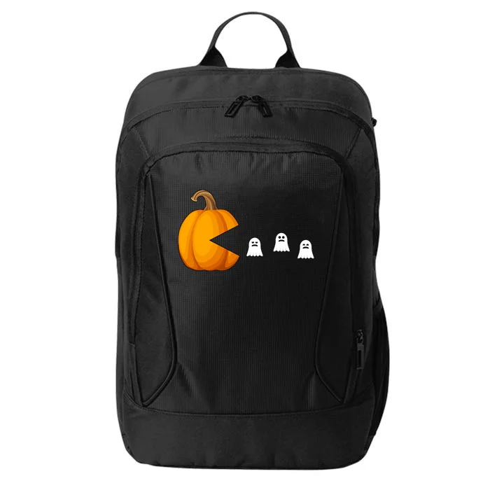 Pumpkin Ghosts Retro Pic Elated City Backpack