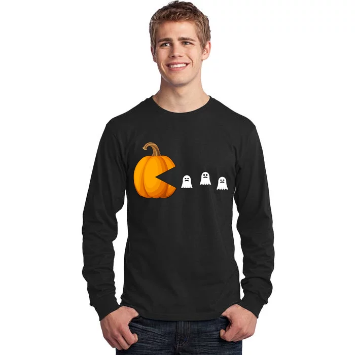 Pumpkin Ghosts Retro Pic Elated Tall Long Sleeve T-Shirt