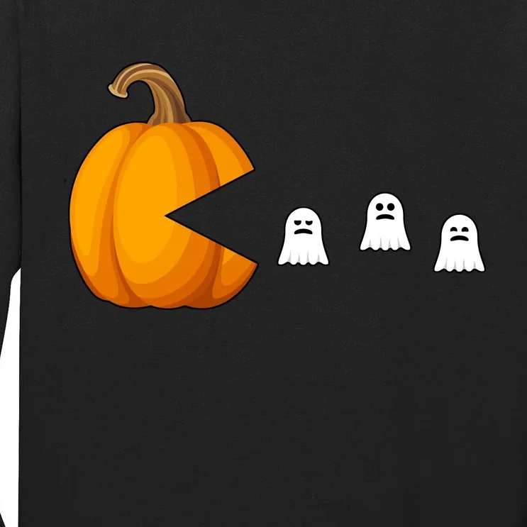 Pumpkin Ghosts Retro Pic Elated Tall Long Sleeve T-Shirt