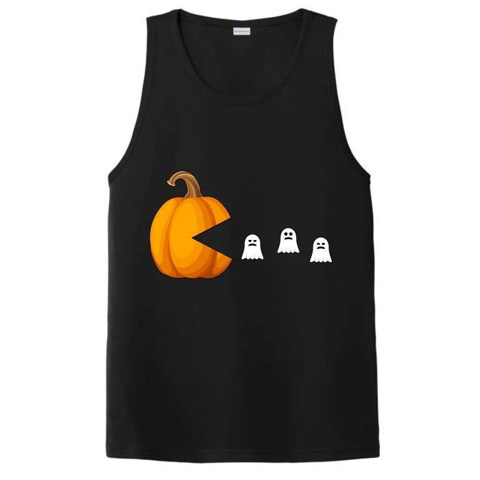 Pumpkin Ghosts Retro Pic Elated Performance Tank