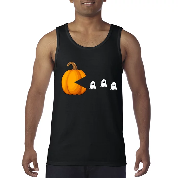 Pumpkin Ghosts Retro Pic Elated Tank Top