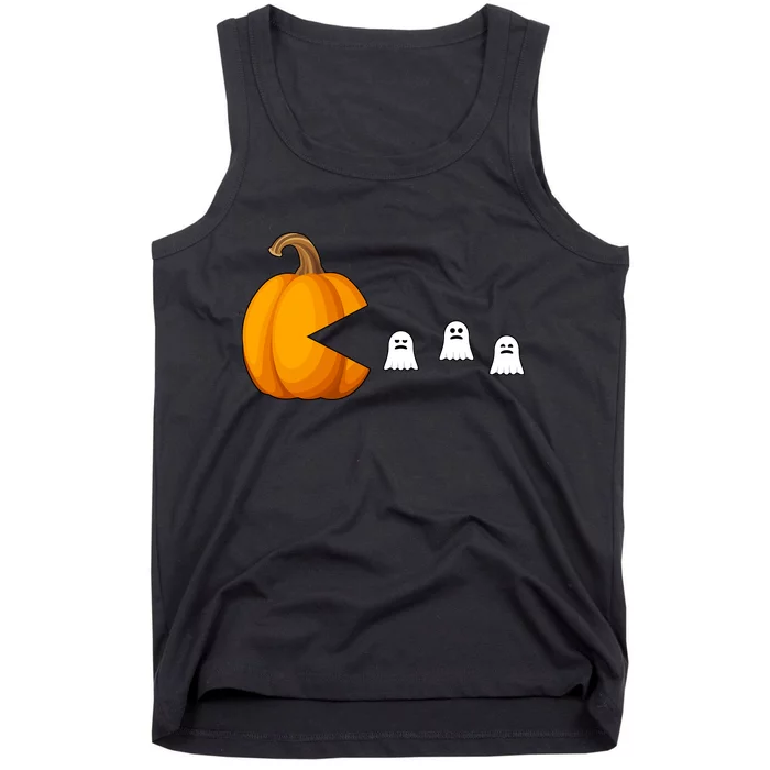 Pumpkin Ghosts Retro Pic Elated Tank Top