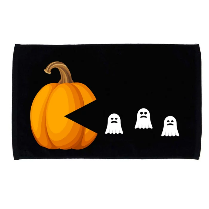 Pumpkin Ghosts Retro Pic Elated Microfiber Hand Towel