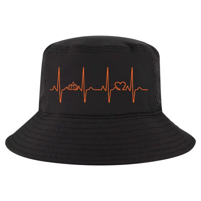 Pumpkin Halloween Heartbeat Pulse Cool Comfort Performance Bucket Hat