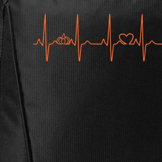 Pumpkin Halloween Heartbeat Pulse City Backpack