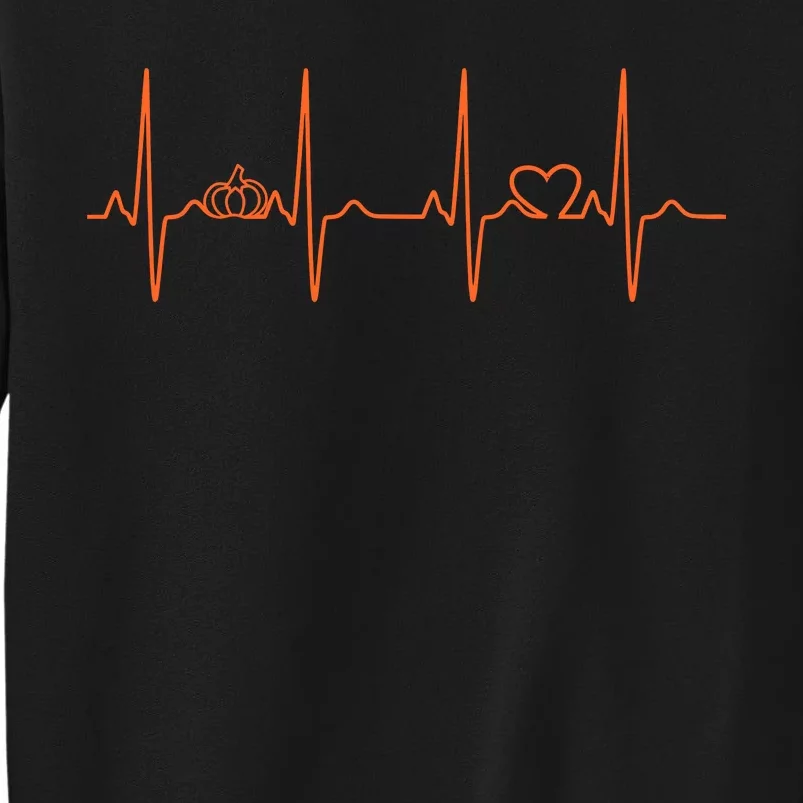 Pumpkin Halloween Heartbeat Pulse Tall Sweatshirt