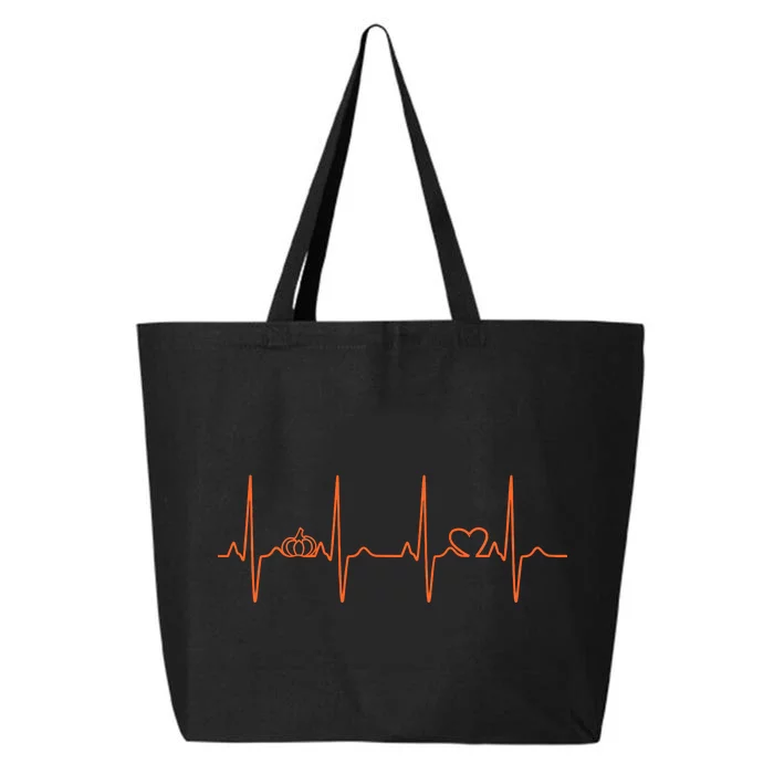 Pumpkin Halloween Heartbeat Pulse 25L Jumbo Tote