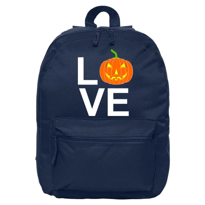 Pumpkin Love Halloween 16 in Basic Backpack