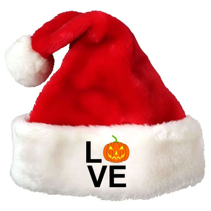 Pumpkin Love Halloween Premium Christmas Santa Hat