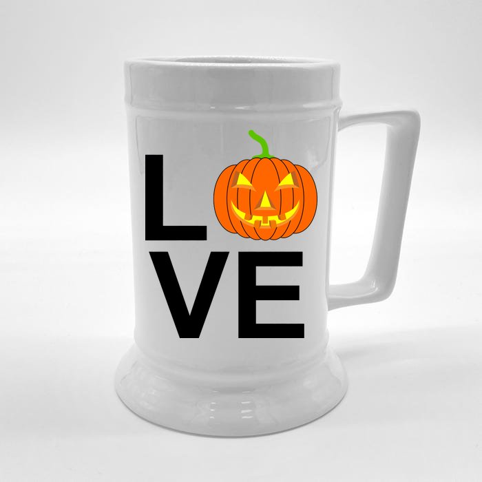 Pumpkin Love Halloween Front & Back Beer Stein