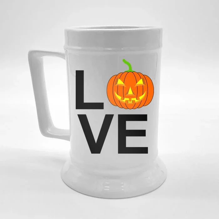 Pumpkin Love Halloween Front & Back Beer Stein