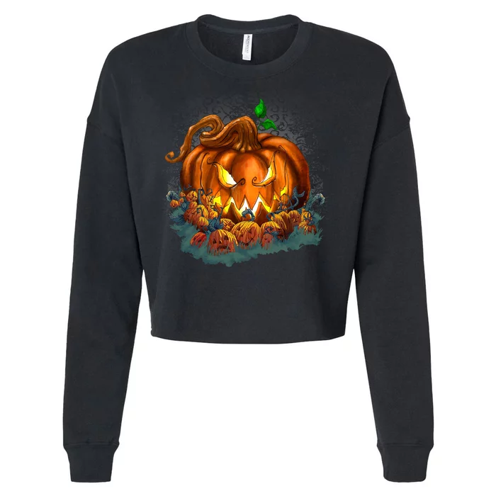 Pumpkin Patch Halloween Cropped Pullover Crew