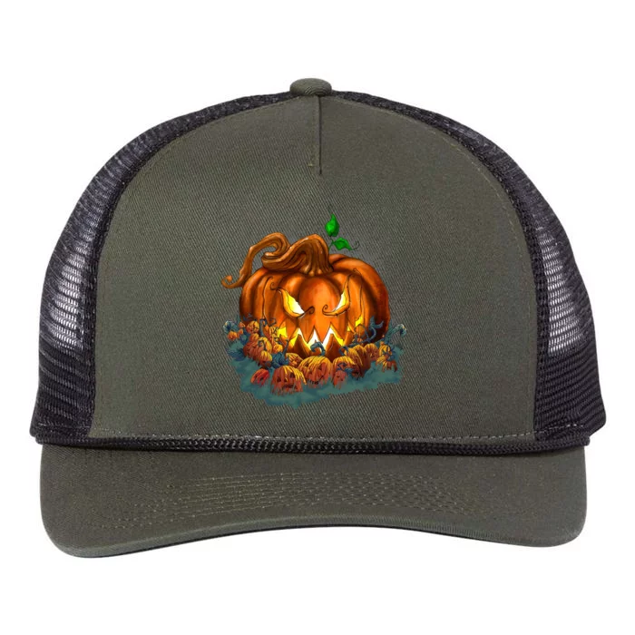 Pumpkin Patch Halloween Retro Rope Trucker Hat Cap