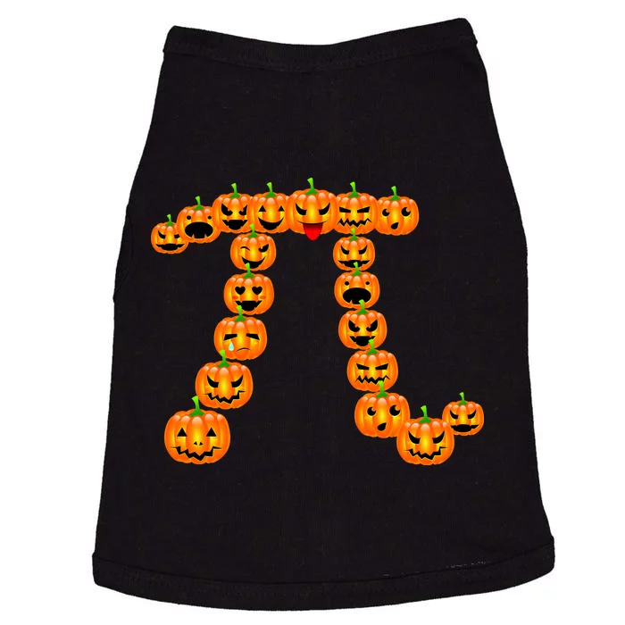 Pumpkin Pi Emoji's Halloween Math 3.14 Doggie Tank